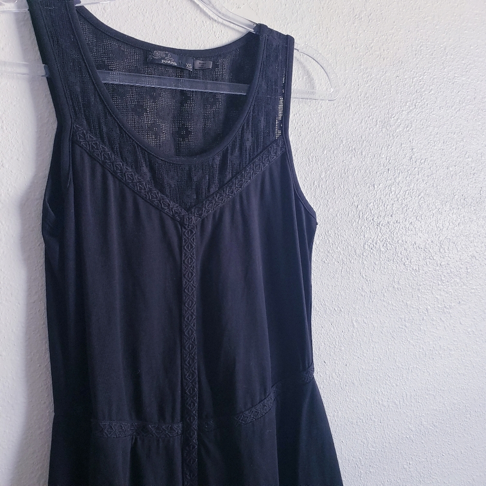 Prana Lace V-Neckline Handkerchief Midi Sleeveless Dress - Picture 4 of 9